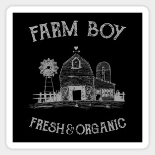 Farm Boy Fresh & Organic, Vintage/Retro Design Magnet